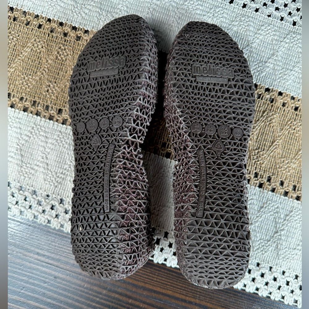Melissa + Campana Brown Glitter Jelly Sandal Flat - Picture 7 of 7